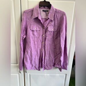 Banana Republic Purple Striped Blouse